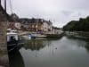 View across port at Saint Goustan, Auray, with pubs and restaurants
