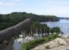 View of the port and river Vilaine at La Roche Bernard from the cannon