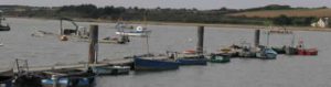 Fishing and leisure ports morred at Treguier, near Penestin, France