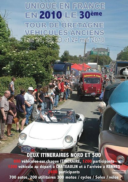 Tour of Brittany. Vintage car rally 2010.