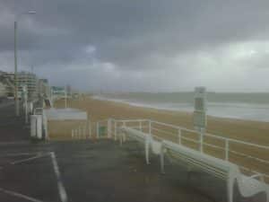 Deserted beach at La Baule in November