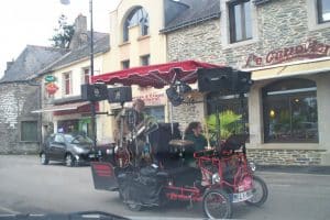 A bicycle in France with a music machine