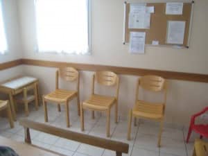 Doctors waiting room in France