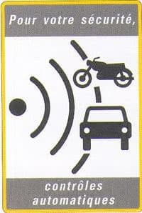 French speed camera warning sign