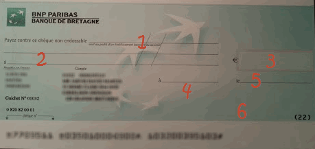 Sample French cheque