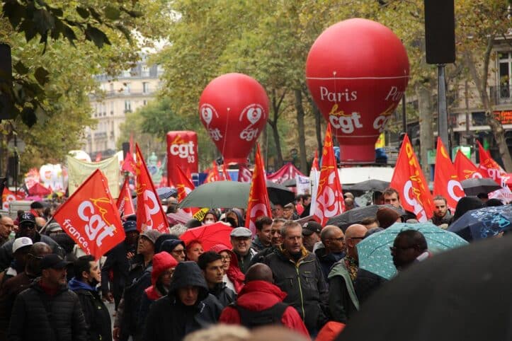 CGT demonstration against the French pension reform in Paris