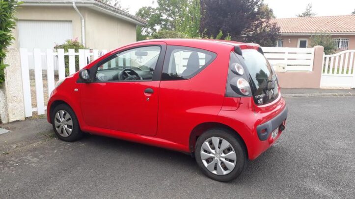 French car-Red-Citroen C1-Left hand drive