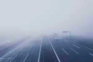 French highway revolution: free flow 1 Highway in the fog
